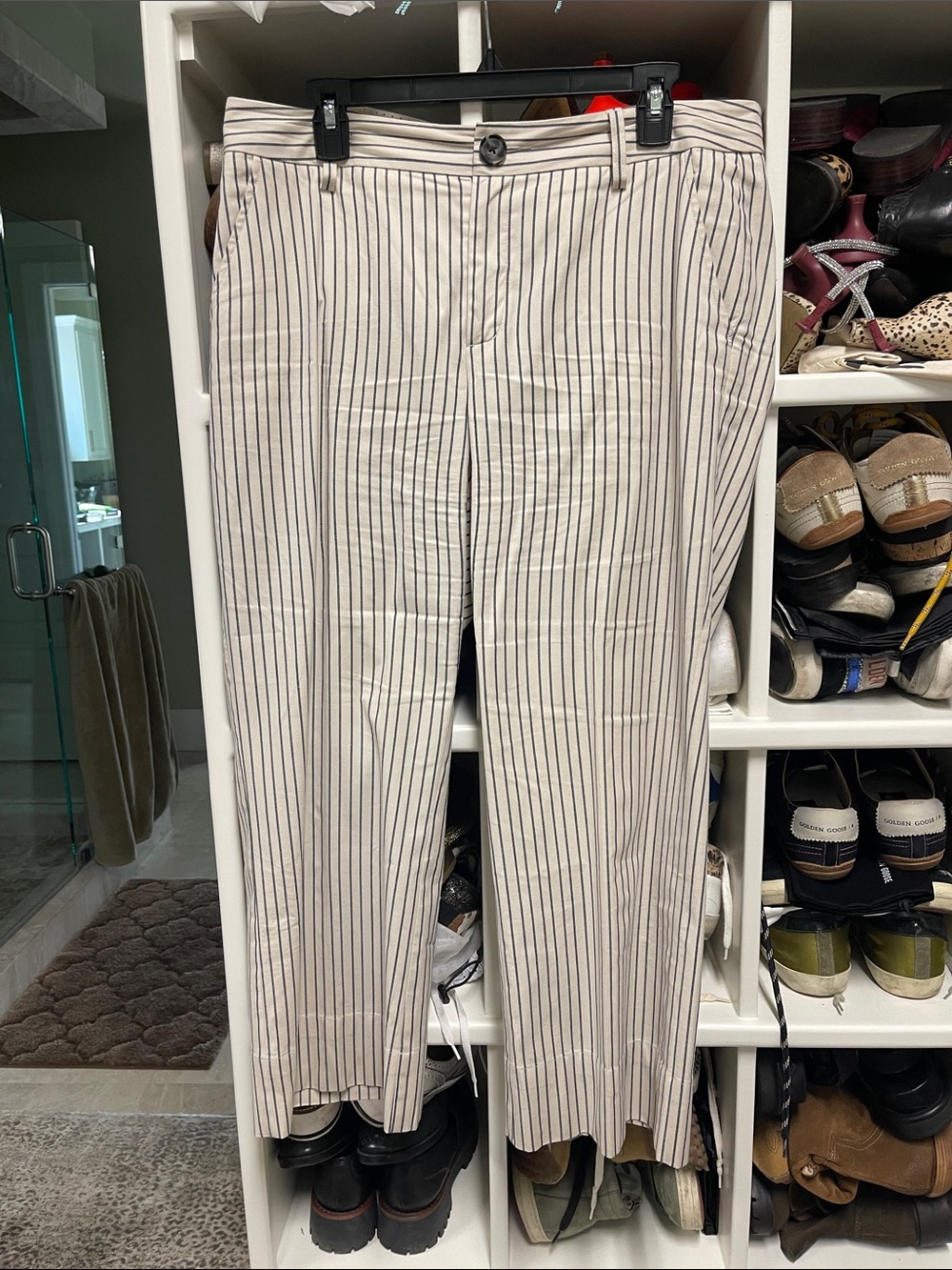 Cabi stripe crop pants